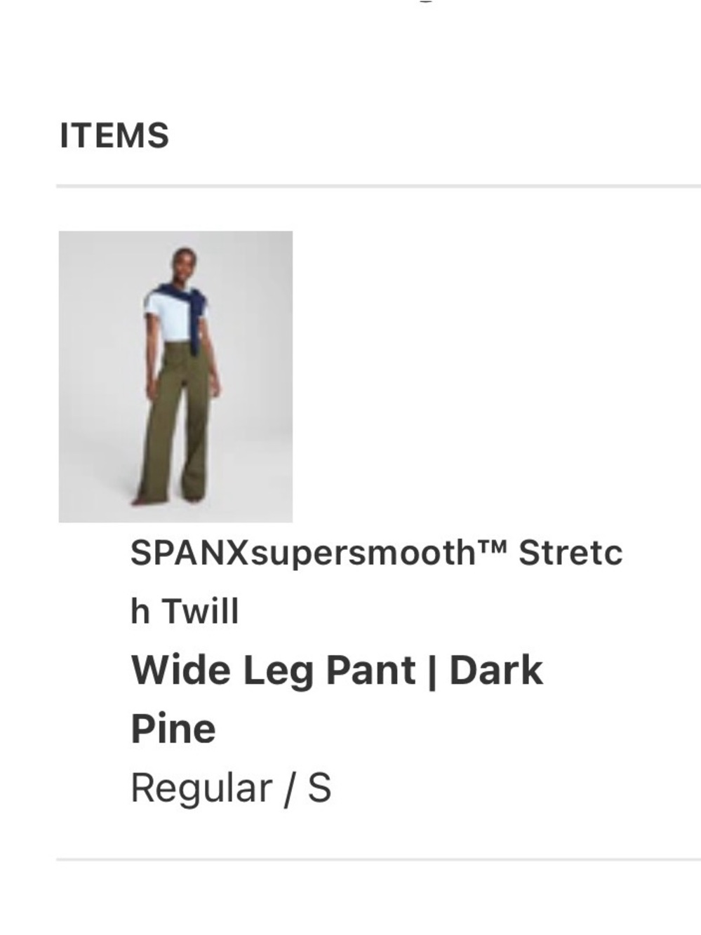 SPANX Dark Olive Stretch Twill Pants
